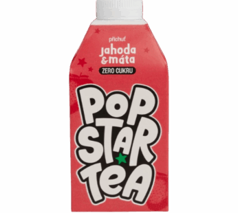 POPSTAR Tea Jahoda & Máta Zero – 500 ml